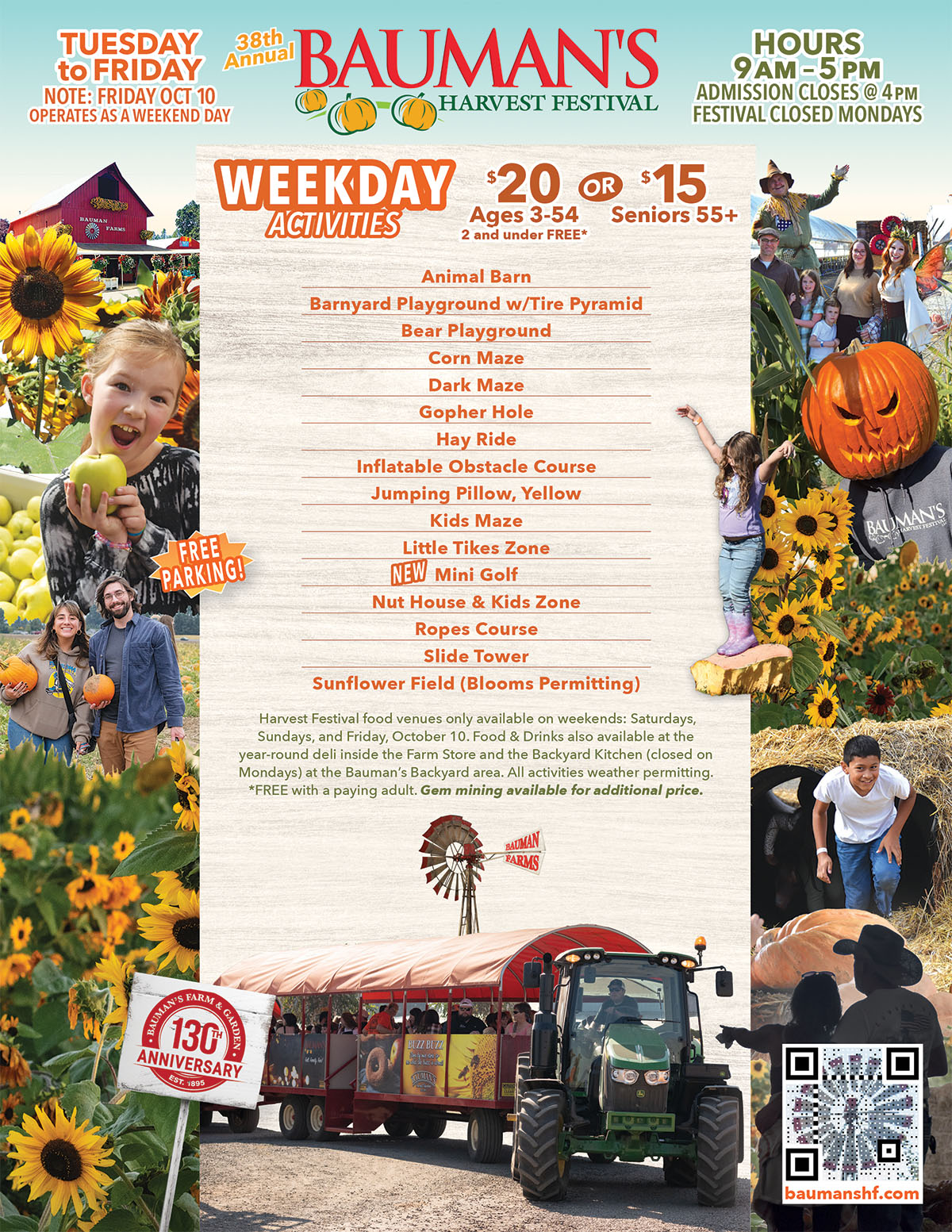 2025 Bauman's Harvest Festival Weekdays