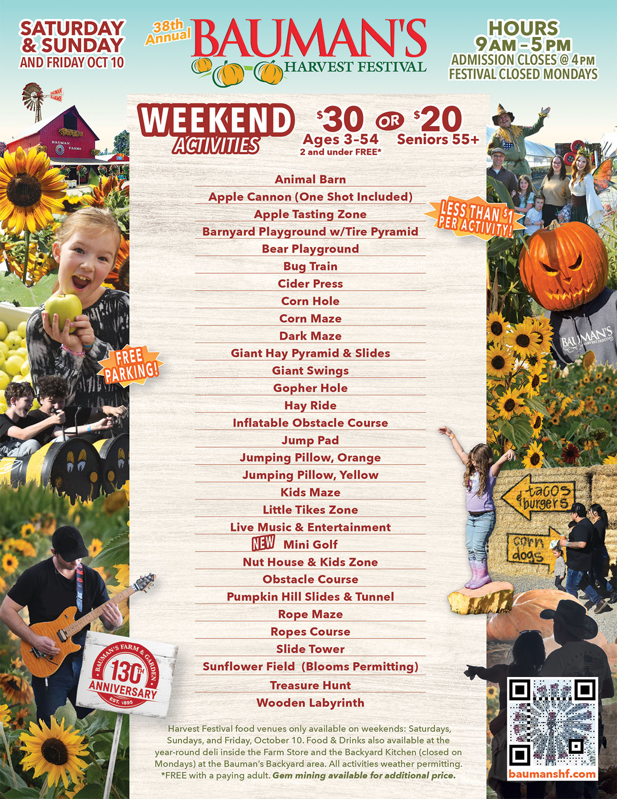2025 Bauman's Harvest Festival Weekends