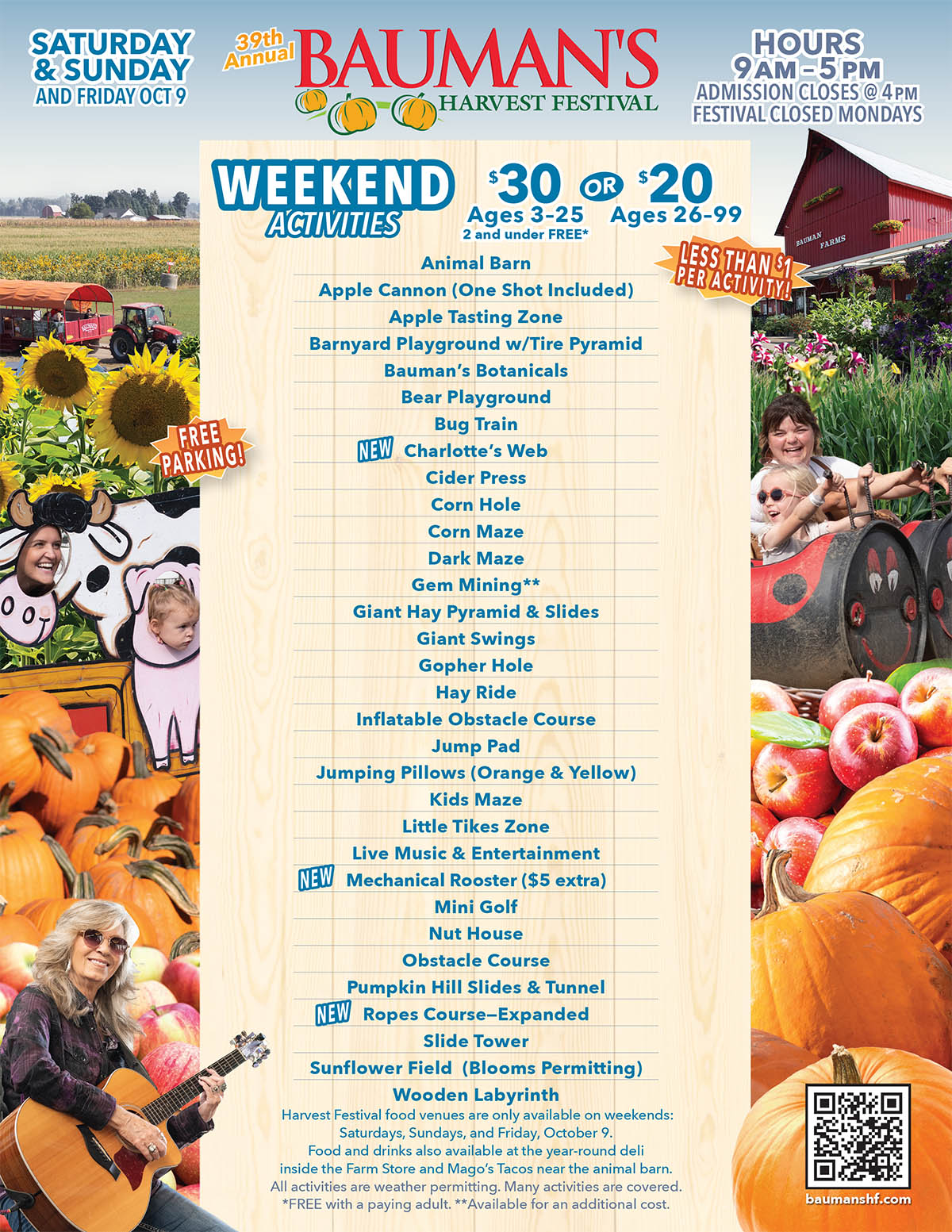 2026 Bauman Harvest Festival Weekend Activities