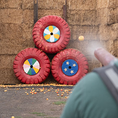 Apple Cannon - Shooting Fun at Bauman's Harvest Festival in Oregon